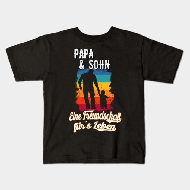 Papa und Sohn Vintage Partnerlook Vater Vatertag Kids T-Shirt by Foxxy Merch